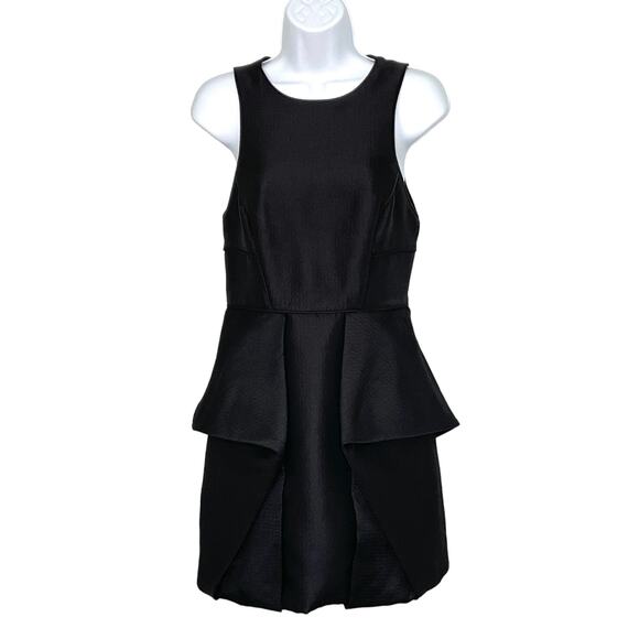 Tibi Open Back Peplum Dress Black 4 - Picture 6 of 14